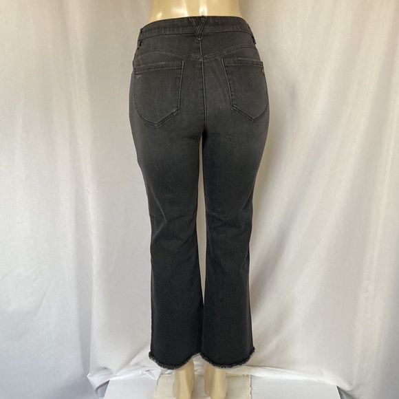 DEMOCRACY Jeans Vintage Gray Wash Fray Hem Size 6 Itty Bitty Boot Cut - Picture 6 of 11